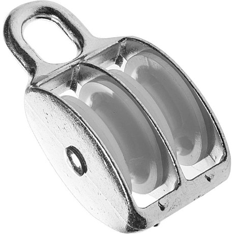 Блок двойной d25мм пластик