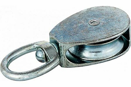 Блок одинарный d25мм металл вертлюг