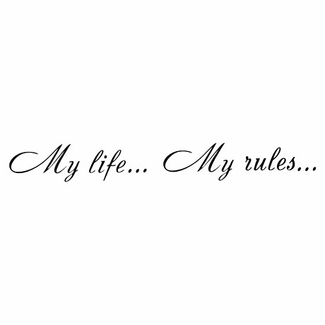 Наклейка My life my rules 12х70