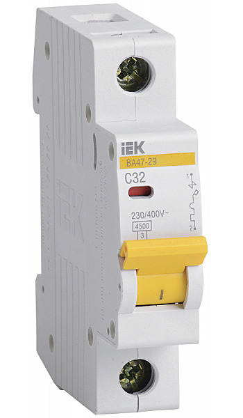 Выключатель автомат IEK 1P 32A BA47-29 х-ка С
