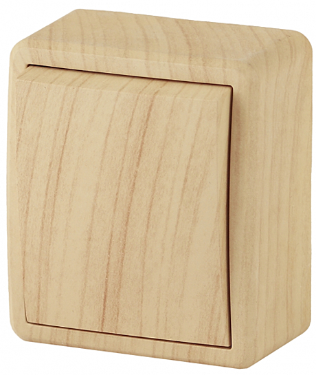 Выключатель ERA 1-кл ОУ сосна прох