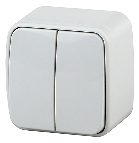 Выключатель ERA Polo 2-кл белый