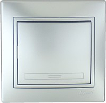 Выключатель Lezard Mira 1-кл СУ металлик