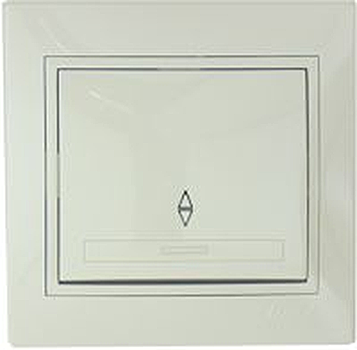 Выключатель Lezard Mira 2-кл СУ белый с подсв