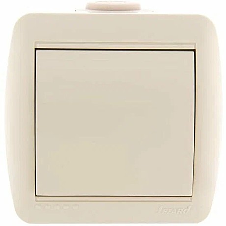 Выключатель Lezard Nata 1-кл ОУ крем