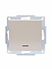 Выключатель Lezard Vesna 1-кл СУ перламутр с подсв