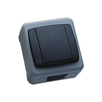 Выключатель Makel 1-кл ОУ IP55 серый