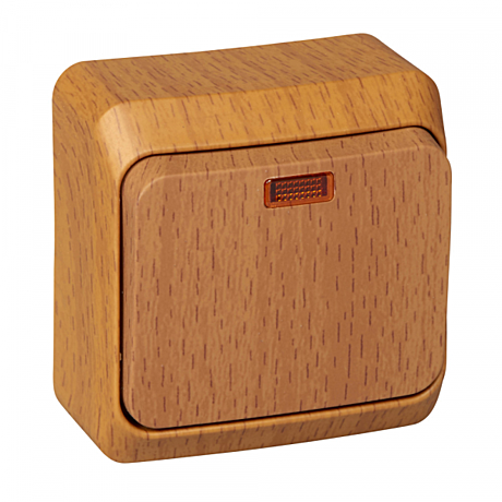 Выключатель SystemeElectricЭтюд 1-кл ОУ т.бук с подсв