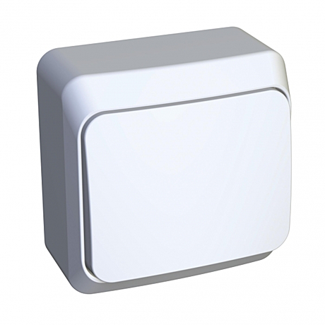 Выключатель SystemeElectricЭтюд 1-кл ОУ белый прох