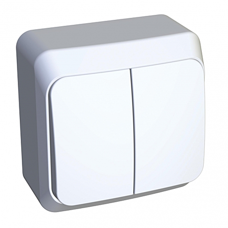 Выключатель SystemeElectricЭтюд 2-кл ОУ белый