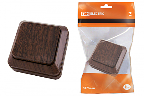 Выключатель TDM 1-кл ОУ бук под заказ