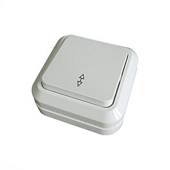 Выключатель Universal Олимп 1-кл ОУ белый прох