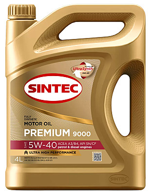 Масло мотор  5W40 Sintec PREMIUM 9000 4л