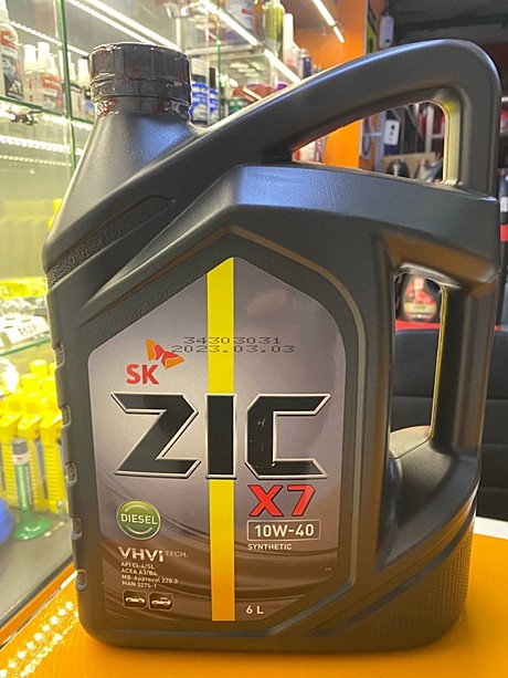 Масло мотор 10W40 ZIC X7 6л п/син(диз)