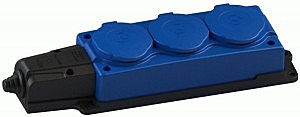 Колодка Ne-Ad 3-м IP54 синяя каучук 