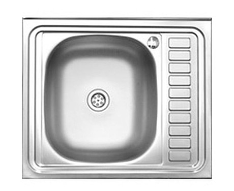 Мойка кухонная накладная Melana MLN6050L-0,6-160 прямоуг с сифоном