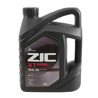 Масло мотор 10W40 ZIC X7 4л п/син(диз)