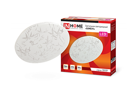 Светильник LED InHomeБамбук 24Вт 6500К d300мм 