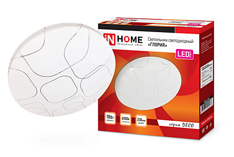 Светильник LED InHomeГлория 18Вт 6500К d230мм 