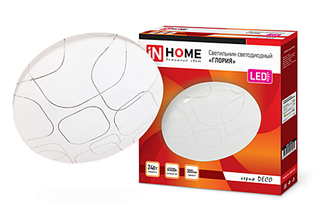 Светильник LED InHomeГлория 24Вт 6500К d300мм 