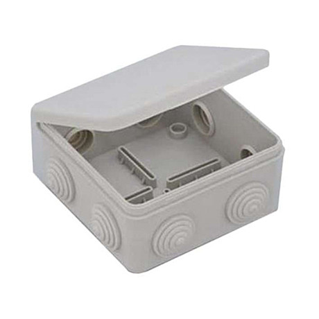 Короб распред 100х100х50 8входов IP54 серый ТУСО
