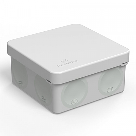 Короб распред 80х80х40 д/прямого монтажа IP66 серый Промрукав