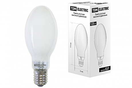 Лампа ртутная TDM 125ВТ Е27 