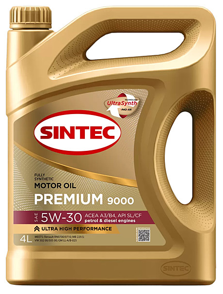 Масло мотор  5W30 SintecPremium 9000 4л