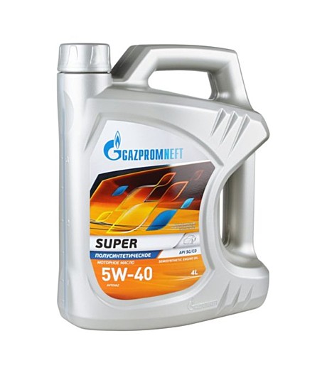 Масло мотор  5W40 ГАЗПРОМ SUPER 4л