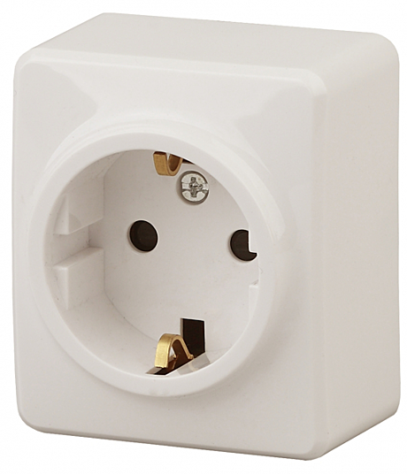 Розетка ERA 1-м ОУ сл кость з/к