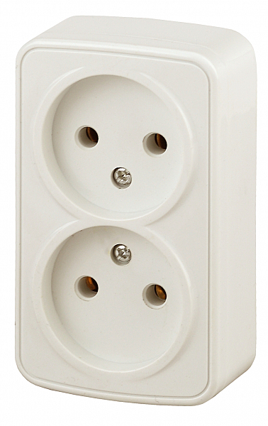 Розетка ERA Polo 2-м ОУ сл кость