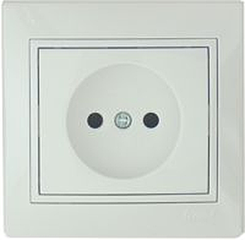 Розетка Lezard Mira 1-м СУ белая