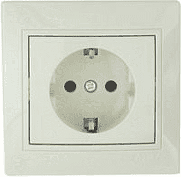 Розетка Lezard Mira 1-м СУ крем з/к