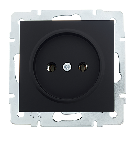 Розетка Lezard Vesna 1-м СУ черная