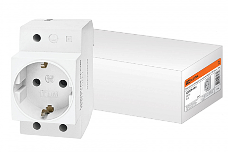 Розетка на Din рейку TDM РАр10-3-ОП з/к 