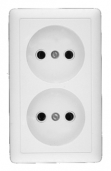 Розетка Schneider Хит 2-м ОУ белая