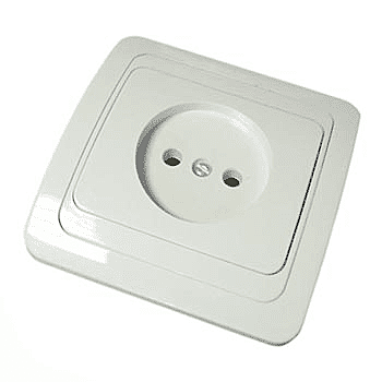 Розетка Universal Валери 1-м СУ белая