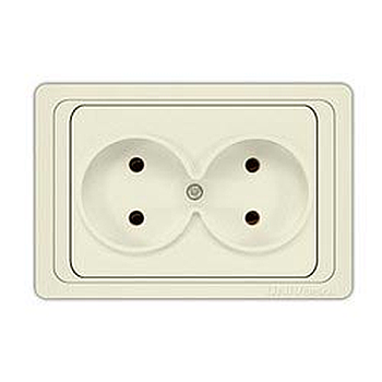 Розетка Universal Валери 2-м СУ сл кость