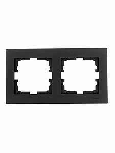 Рамка 2 места Lezard Vesna черная