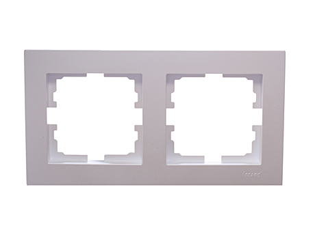 Рамка 2 места Lezard Vesna перламутр 