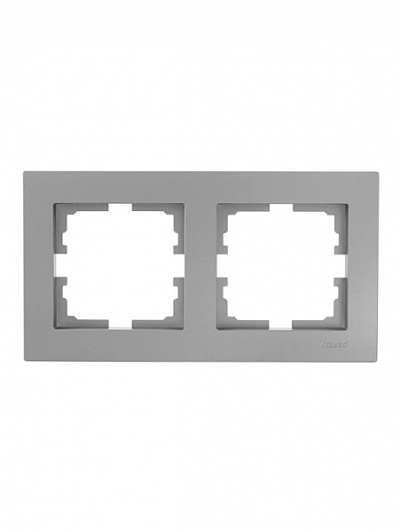 Рамка 2 места Lezard Vesna платина
