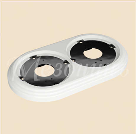 Рамка 2 места Мезонинъ белая 