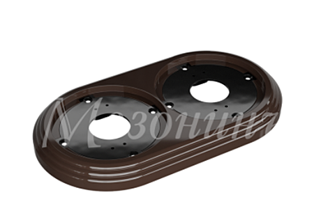 Рамка 2 места Мезонинъ коричневая