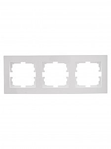 Рамка 3 места Lezard Vesna белая гориз