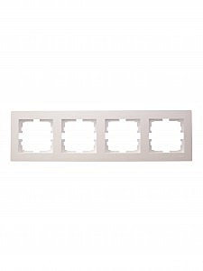 Рамка 4 места Lezard Vesna перламутр гориз