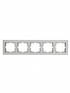 Рамка 5 мест Lezard Vesna платина гориз