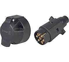 Разъем прицепа (м+п) пластмассовый 12В