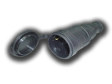 Розетка кабельная Lezard 16А каучук с заглушкой