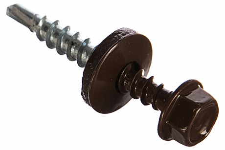 Саморез кровельн 4,8х28 шок коричневый