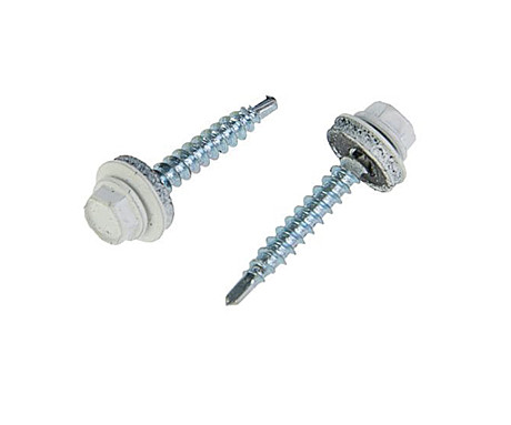 Саморез кровельн 4,8х35 белый